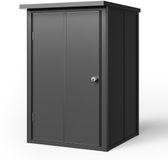 GFP Primeyard Metalen tuinkast 84x84x131 cm gereedschapskast weerbestendig antraciet incl. Vloer
