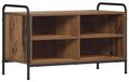 Woodland Meuble TV 140 x 39,5 x 50 cm Vieux bois Bois traité