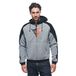 Dainese Daemon-X veiligheidshoody, volledige ritssluiting, stoffen motorsweater, schouder- en elleboogbeschermers, motorjas voor heren, grijs melange/zwart/fluo rood, 58