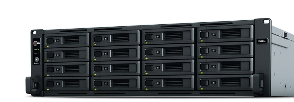 Synology RackStation RS4021XS+ - Rack (3U) - Intel Xeon D-1541 - 16GB RAM - 16-Bay - Black