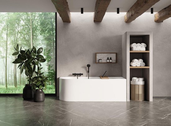 LoooX Bath collection hoekbad - 170x70x55cm - links - wit glans COOLCORNERGWL