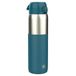 ION8 1 Liter Lichtgewicht Stalen Waterfles, Zonder Isolatie, Lekvrij, Makkelijk te Openen, Veilige Vergrendeling, Draaghendel, Vaatwasserbestendig, Duurzame, 1200ml (40oz), Half Gesneden Diep Petrol