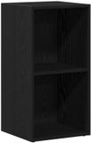vidaXL LP Opbergbox 71x34x36 cm spaanplaat zwart eikenkleurig