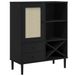 vidaXL Hoge kast SENJA, rotanlook, zwart, 90x40x112 cm, grenenhout