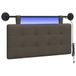 vidaXL - Hangend hoofdbord met LED-verlichting, grijs, kunstleer