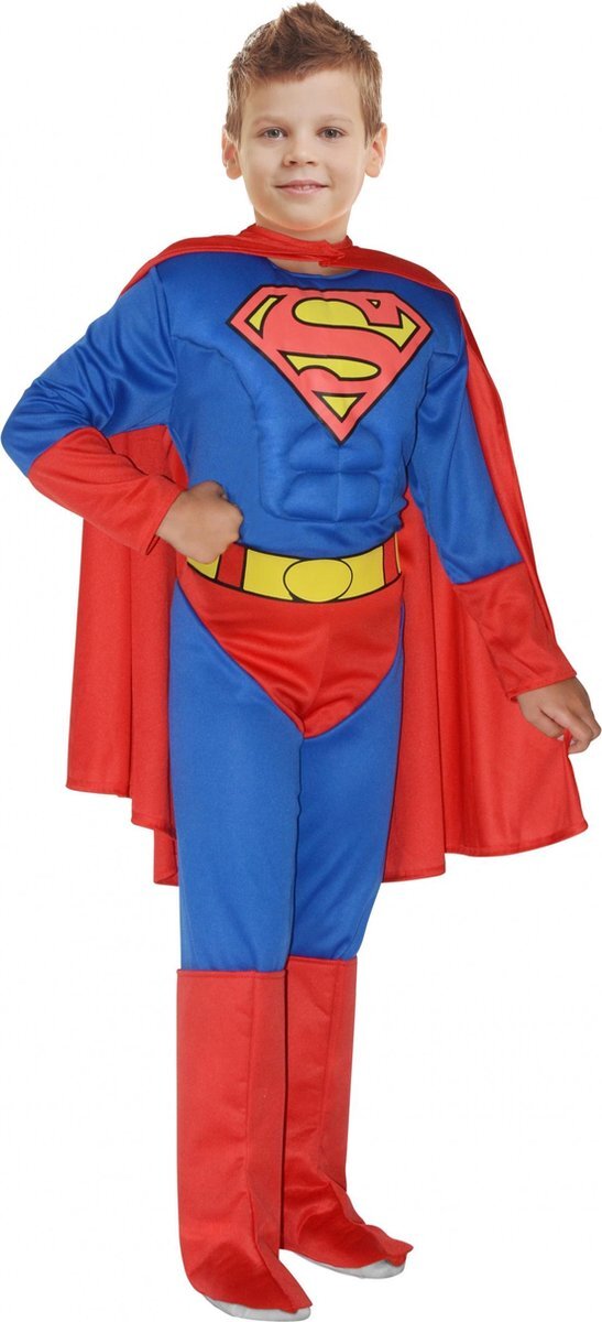 LYO Dc Comics Verkleedpak Superman Jongens Blauw/rood Maat 140-152