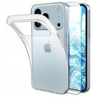 Apple iPhone 17 Pro Case - Transparent TPU Silicone Gel Fine Cover + Screen Protector
