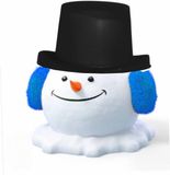 Merkloos Sneeuwpop maken zwarte hoge hoed