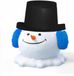 Merkloos Sneeuwpop maken zwarte hoge hoed