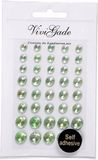 Merkloos / Sans marque Hobby/knutsel kristal plaksteentjes - 40x stuks - groen - strass steentjes - Plak juwelen