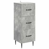 vidaXL Ladekast Betongrijs 33 x 34,5 x 89,5 cm Bewerkt hout