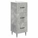 vidaXL Ladekast Betongrijs 33 x 34,5 x 89,5 cm Bewerkt hout