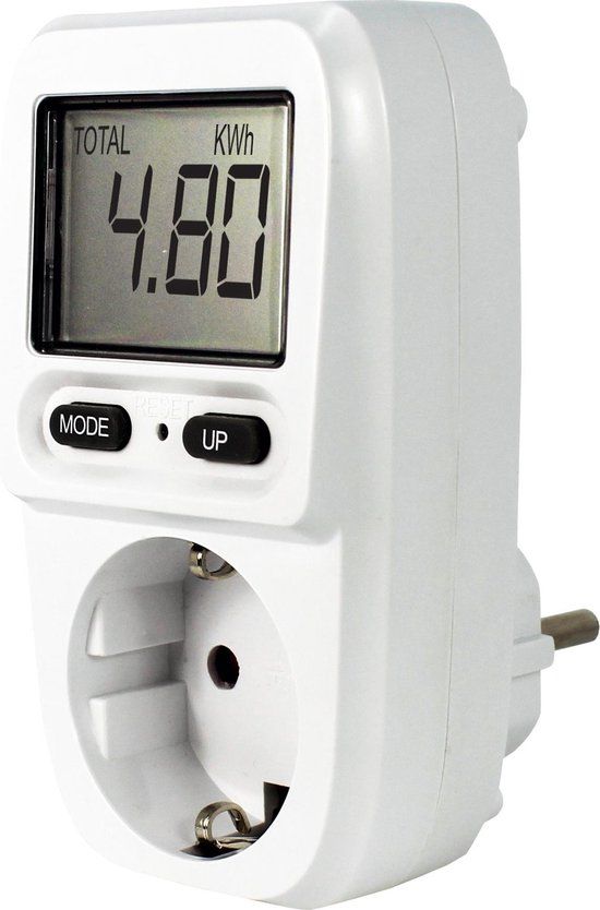 EcoSavers Energie Meter Mini - Energiemeter - Electriciteitsmeter Compact - Wit
