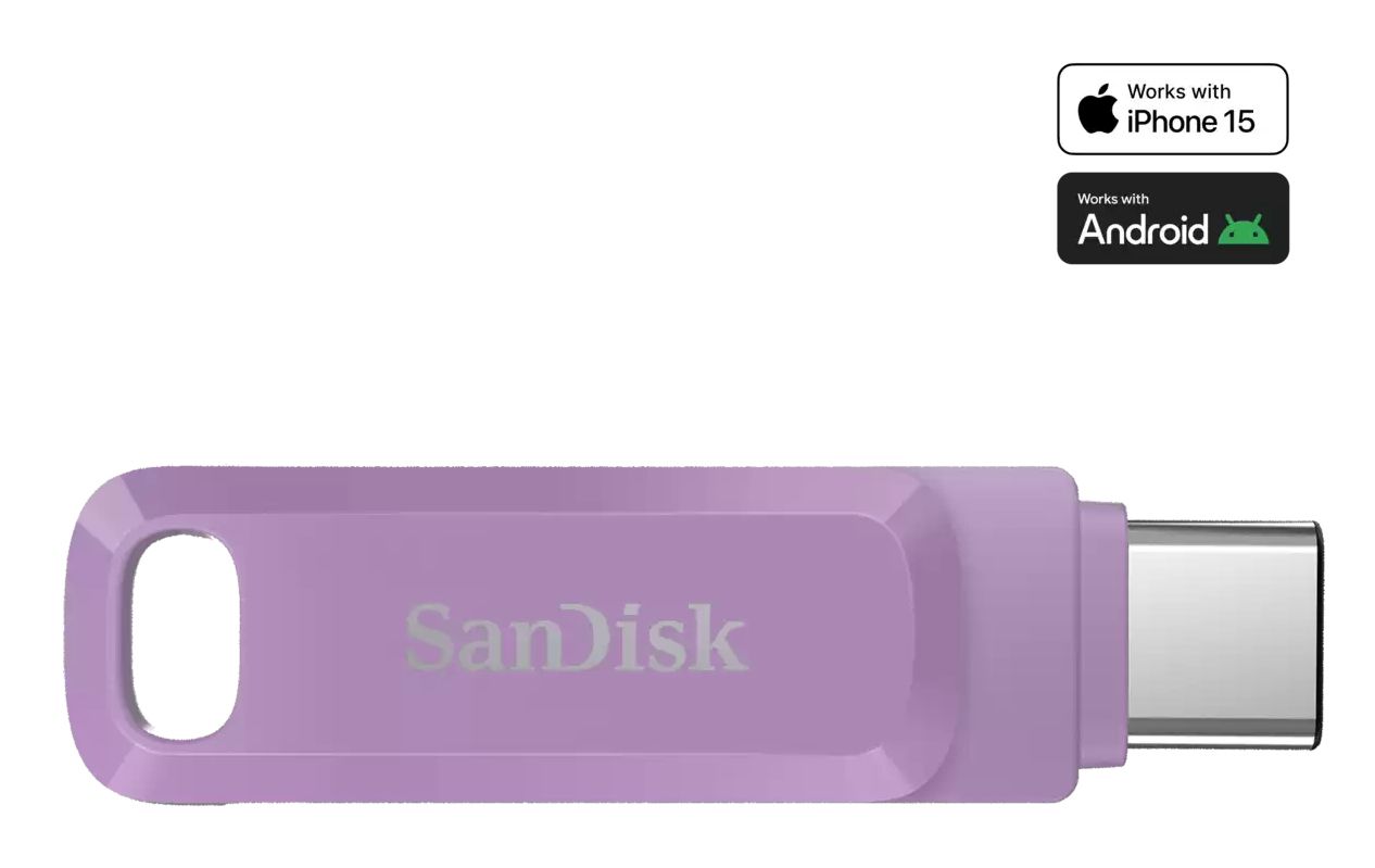 SanDisk Ultra Dual Drive Go USB flash drive 512 GB USB Type-C 3.2 Gen 1 (3.1 Gen 1) Lavendel