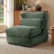 OKWISH Chaise longue fauteuil - Convertible en méridienne - Pour salon ou chambre - Mousse - Vert