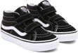 Vans Sk8-Mid Reissue V Kinderen Hoge Sneakers Zwart/True White Suède/Rubber Klittenband