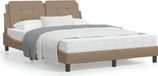 Maison Exclusive - Lit avec matelas, Zadar, couleur cappuccino, 140x200 cm, revêtement en similicuir