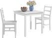 HOMCOM Table de salle à manger Bois de pin 75L x 75l x 75H cm Blanc