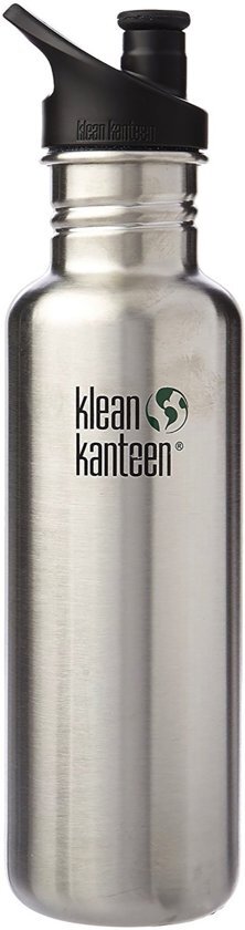 Klean Kanteen Classic 27oz w/Sport Cap 3.0 Brushed stainless Maatloos