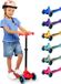 SereneLife Trottinette – Trottinette à 3 roues – Trottinette pliable avec hauteur réglable – Éclairage LED – Guidon réglable – Plateau antidérapant – Trottinette pour garçons et filles