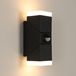 OEM Luminex LED-wandlamp met bewegingssensor, 340° draaibaar, aluminium, 3000 K, zwart