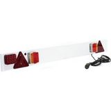 Wiltec Rampe D’éclairage Led Pour Remorque 7 Broches – Largeur 137 Cm & Câble De 6 M – Avec Feux Arrière Feu Stop, Clignotants, Etc. – Plaque De Signalisation Voiture Routière