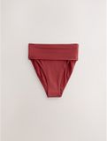 Next Dames Bikinislip Hoge Taille Hoge Uitsnijding Gebloemd Berry Wine 50