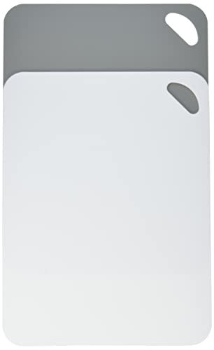 KESPER 30540 2-delige snijplank set 38x29x0,2 cm Flexibel Wit/Grijs