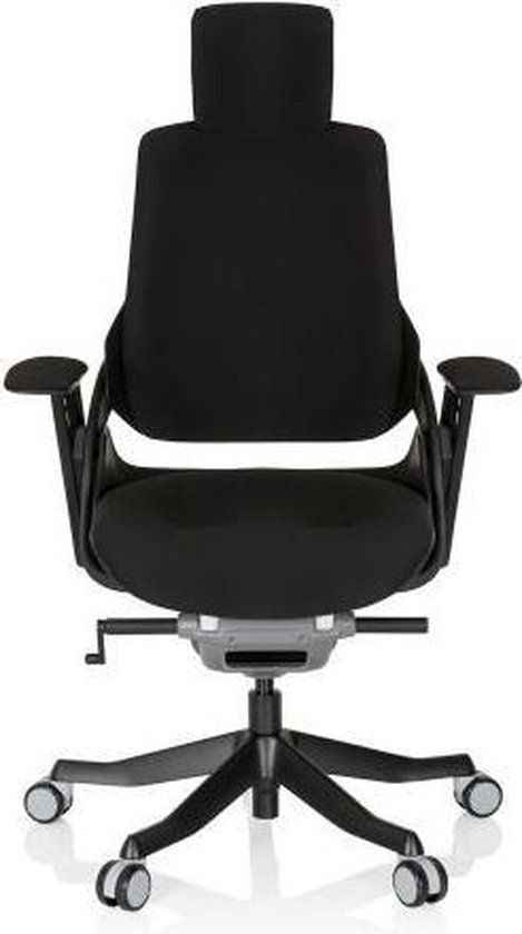HJH OFFICE Spektre Black bureaustoel - Zwart - Stof