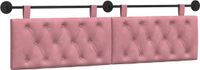 vidaXL Hangend Hoofdbord Roze Fluweel