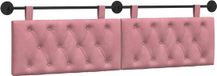 vidaXL Hangend Hoofdbord Roze Fluweel