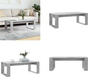 vidaXL Salontafel 102x50x35 cm bewerkt hout betongrijs