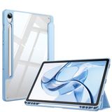 Fintie Hybride hoes voor de Samsung Galaxy Tab S9 FE 10,9 inch/Tab S9 11\" 2023 tablet met pennenhouder - stootvaste beschermhoes met transparante harde schaal aan de achterkant, hemelsblauw