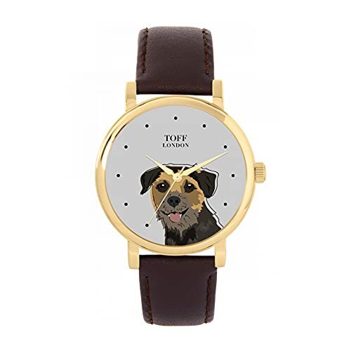 Toff London Border Terrier Hoofd Hondenhorloge