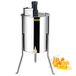 VEVOR Honing Extractor Elektrische 140w TangentiëLe Extractor Roestvrij Staal 4/8 Frames Honing Extractor 45mm Honing Klep 1300 Rpm Elektrische Honing Extractor 48x16/23cm Honingraat Size Imkerij Imker Accessoires