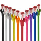 1aTTack.de Cat6 SFTP LAN netwerkkabel 10x 2m RJ45 Ethernet 10 kleuren