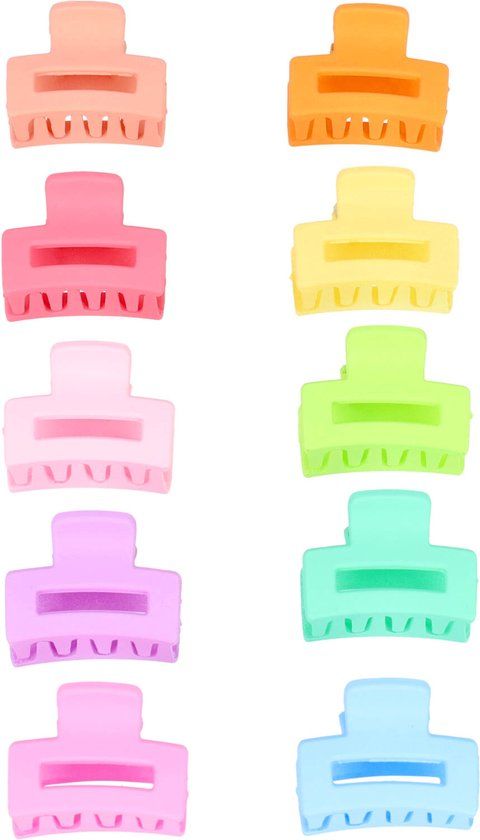 Haarspeld Klemmen Set - Kleine Open Rechte Haarklemmetjes - 2.5cm - Diverse Kleuren - 10 stuks