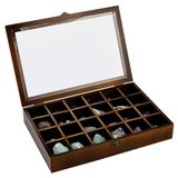 Omgoods - Boîte de rangement pour bijoux avec 24 compartiments