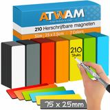 ATWAM Scrum Magneten - 210 stuks - 7,5 cm Breed x 2,5 cm Lang - 7 Kleuren