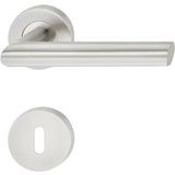 Häfele Garniture de béquille LDH 2188 acier inoxydable mat, cylindre profilé PZ