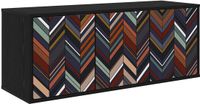 vidaXL Wandgemonteerd TV-meubel OMMEN 102 x 33 x 40 cm Zwart eiken