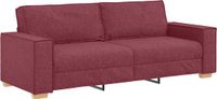 vidaXL 3-zitsbank Wijnrood Stof 180 cm