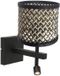 Steinhauer Wandlamp Stang 3701ZW met leeslamp van bamboe en metaal, trendy design, zwart, geschikt voor binnen