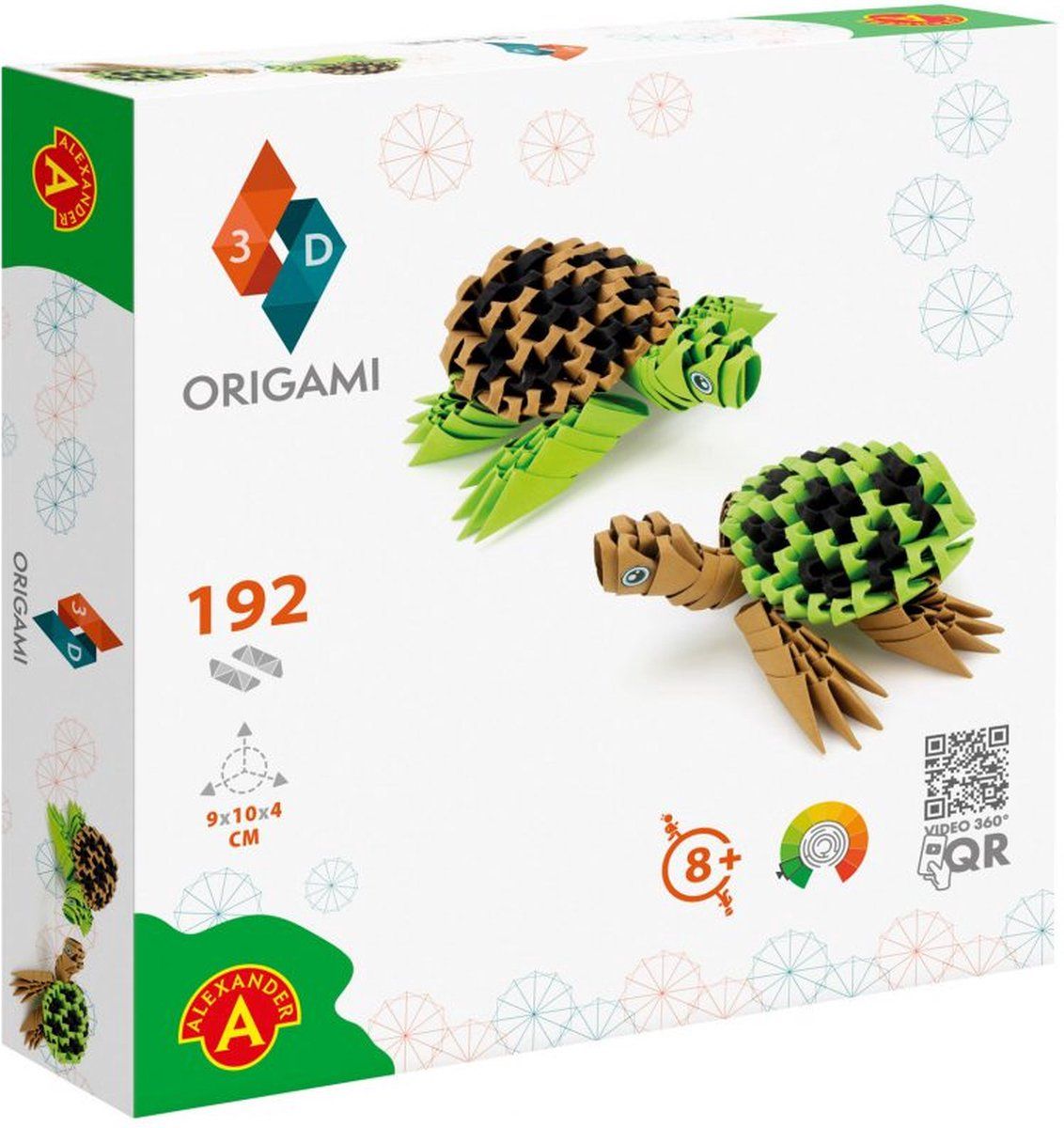 Origami 3D Alexander - Turtles - 192pcs - 5906018023466