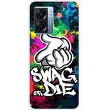 Oppo Siliconen hoesje - Compatibel met Oppo A77 5G, Oppo A57 4G, Oppo A57 5G - ontwerp swag or die