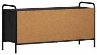 Syfax Zwart eiken Tv-meubel 99 x 33 x 50 cm Bewerkt hout