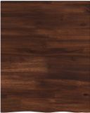 vidaXL Tafelblad Rechthoekig Donkerbruin Glas 60 x 50 x 3 cm