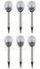 Alma Garden EAXUS Set van 6 LED Solar Tuinlampen Bol Roestvrij Staal Cracklé-effect