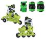 Merkloos Pattins à roulettes 2-en-1 réglables, combinant patins et rollers, pour enfants
