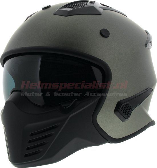 Vito Jet Bruzano helm mat titanium - 7432031699657